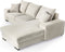 Furntastik Caserta 3 zits bank CL rechts, stof RIB, naturel