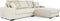 Furntastik Caserta 3 zits bank CL rechts, stof RIB, naturel