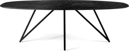 Furntastik Eetkamertafel Eljas, 240x110 cm, zwart
