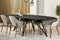 Furntastik Eetkamertafel Eljas, 240x110 cm, zwart
