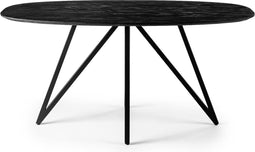 Furntastik Eetkamertafel Girona, 160x90 cm, zwart