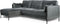 Furntastik Este 3 zits bank CL links, stof Fashion Velvet, donkergrijs