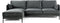 Furntastik Este 3 zits bank CL links, stof Fashion Velvet, donkergrijs