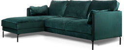 Furntastik Etna 3 zits bank CL links, stof Fashion Velvet, groen