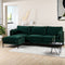 Furntastik Etna 3 zits bank CL links, stof Fashion Velvet, groen