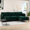 Furntastik Ferrara 3 zits bank CL rechts, stof Fashion Velvet, groen