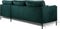 Furntastik Ferrara 3 zits bank CL rechts, stof Fashion Velvet, groen