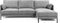 Furntastik Fidenza 3 zits bank CL rechts, stof Heaven, grijs