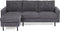 Furntastik Foggia 3 zits bank CL L+R, stof RIB, antraciet