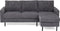 Furntastik Foggia 3 zits bank CL L+R, stof RIB, antraciet