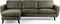 Furntastik Formia 3 zits bank CL L+R, stof Savannah, groen