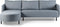 Furntastik Grado 3 zits bank CL L+R, stof Urban, beige