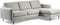Furntastik Gubbio 3 zits bank CL L+R, stof Woven, beige