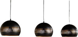 Furntastik Hanglamp, 3-lichts, H340 zwart