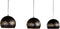 Furntastik Hanglamp, 3-lichts, H340 zwart