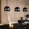 Furntastik Hanglamp, 3-lichts, H340 zwart