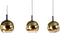 Furntastik Hanglamp, 3-lichts, H850 goud