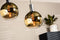 Furntastik Hanglamp, 3-lichts, H850 goud
