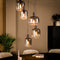 Furntastik Hanglamp, 5-lichts, H340 smoke glas