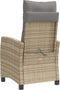 vidaXL - Tuinstoelen - 2 - st - verstelbaar - kussens - poly - rattan - gemengd - beige
