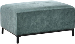 OSLO - Ottomaan - Groenblauw - Fluweel