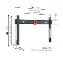 Vogel's QUICK Fixed - TV-steun - 40 t/m 100 inch - Veilig SoftLockTM systeem