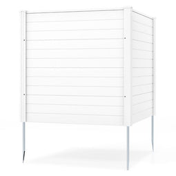 Coast Schermhek - Tuinomheining - 2-delig - 123 x 123 cm - Wit Zwart