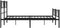 vidaXL - Bedframe - met - hoofd- - en - voeteneinde - metaal - zwart - 135x190 - cm