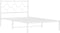vidaXL - Bedframe - met - hoofdbord - metaal - wit - 107x203 - cm