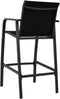 vidaXL - Tuinbarstoelen - 4 - st - textileen - zwart