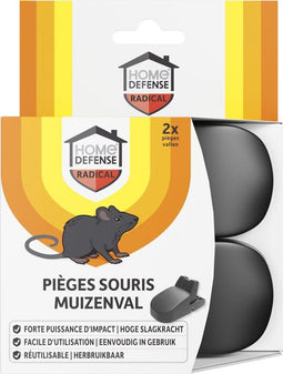 Home Defense - Kunststof Muizenval - Herbruikbaar - Voor binnen en buiten (2 stuks)