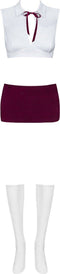 Obsessive – Half Transparant Mini Jurk met Verticale Banden voor Spanning en Verleiding – Maat S-M-L – Zwart