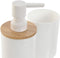 Badset Home ESPRIT Wit Natuurlijk Bamboe polyestyreen 7 x 7 x 16 cm
