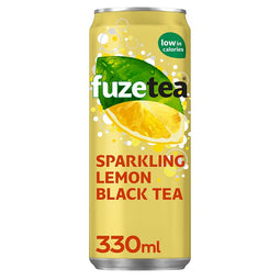 Fuze Tea - Frisdrank fuze tea black tea sparkling lemon 330ml | 24 stuks