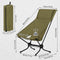 Woltu Opvouwbare Campingstoel Groen 56 x 72 x 88 cm - Lichtgewicht Visstoel met Hoge Rugleuning en