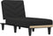 vidaXL - Chaise - longue - stof - zwart