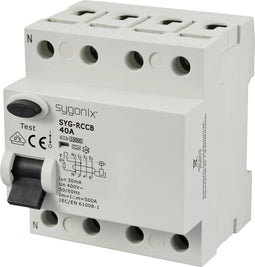 Sygonix SY-6438018 SYG-RCCB 3P+N/A40/10kA/30mA Aardlekschakelaar A 4-polig 40 A 0.03 A 400 V/AC