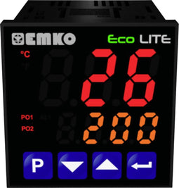 Emko ecoLITE.4.5.1R.0.0 Temperatuurregelaar Pt100, J, K, R, S, T, L -199 tot +999 °C Relais 5 A (l x b x h) 90 x 48 x 4