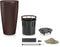 LECHUZA RONDO PREMIUM 40 - Plantenbak - met uitneembare binnenbak - met bewateringssysteem - ALL-IN-ONE set met LECHUZA-PON - espresso metallic