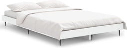 vidaXL - Bedframe - bewerkt - hout - wit - 120x190 - cm
