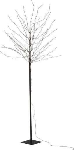J-Line decoratie boom Kaal - metaal - zwart - large - LED lichtjes