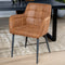 Livingfurn - Eetkamerstoel Bronco Cognac - Stof - 64x62x85