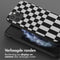 Selencia Hoesje Geschikt voor iPhone 11 Pro Hoesje Met Koord - Selencia Siliconen design hoesje met afneembaar koord - Zwart / Irregular Check Black