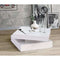Salontafel draaibaar blad - Vierkant glanzend wit - 78 x 78 x 36 cm