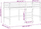 vidaXL - Kinderhoogslaper - met - ladder - 80x200 - cm - massief - grenenhout