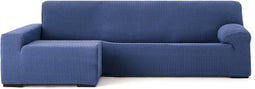 Hoes voor chaise longue met lange armleuning links Eysa JAZ Blauw 180 x 120 x 360 cm