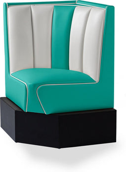 Bel Air Dinerbank Hoek HW-60/60 Turquoise