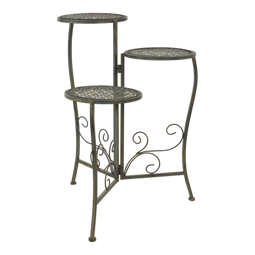 Plantentafel 3-hoogtes Viva la vida, brons/groen. set 4 stuks