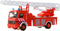 Speelgoed brandweerwagen met ladder 15 cm - Speelgoed auto brandweer