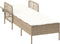 vidaXL - Ligbed - met - Kussen - Beige - Poly - Rattan